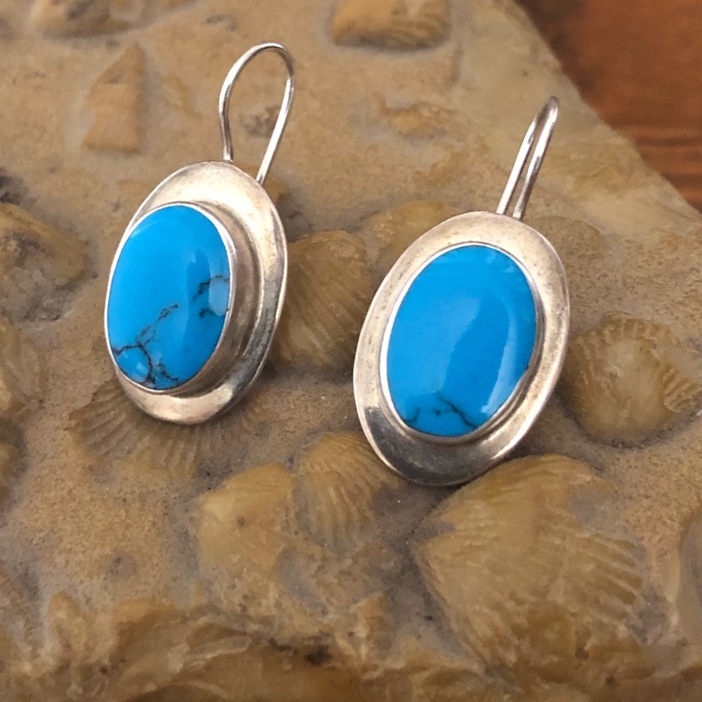 MEGA SALE!! Sterling Silver and Blue Earrings